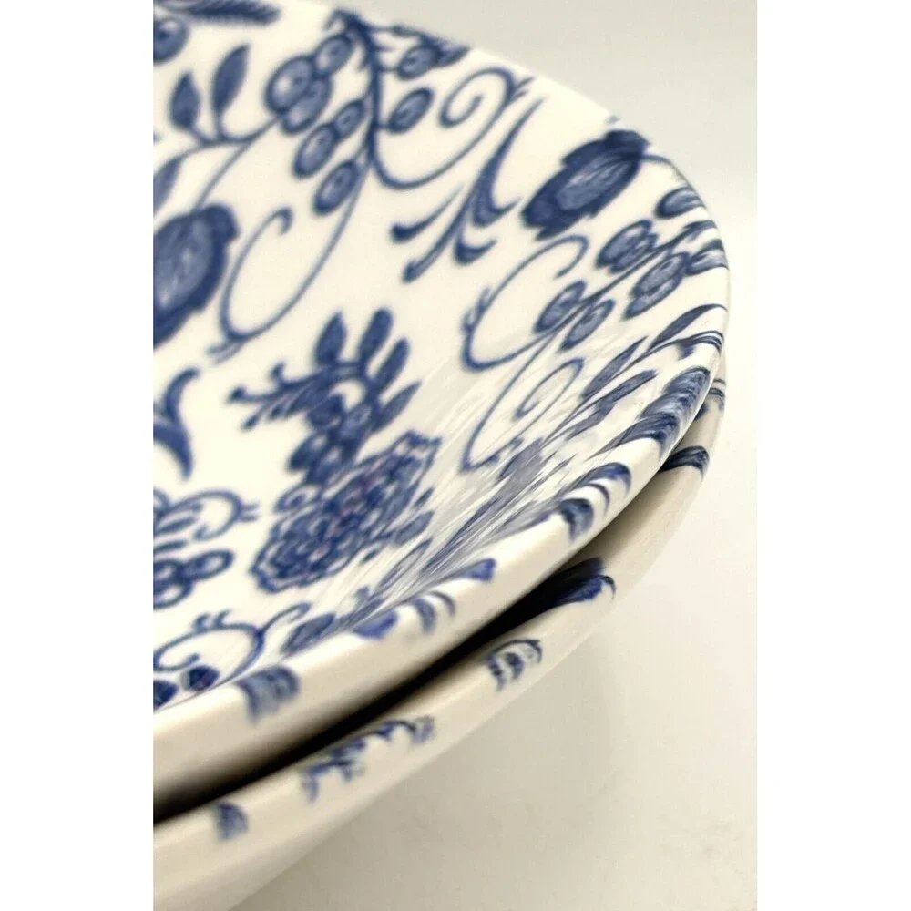 Royal Wessex by Churchill Victorian Calico Porcelain Salad Pasta Bowls Qty 2 NEW